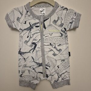 NB - Sealife Bonds Zip Romper